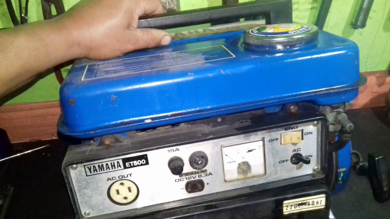 Very old Yamaha ET 500 generator, we're going to overhaul it