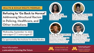 Celebrity Refusing to "Go Back to Normal": Structural Racism in Policing, Healthcare, and Other Institutions Profile