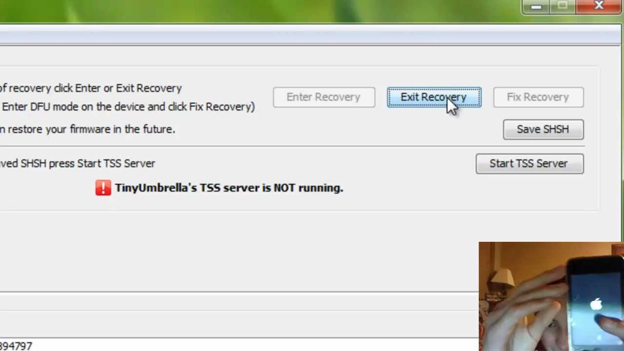 tinyumbrella recovery mode fix ipad 3