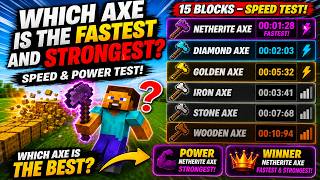 Minecraft AXE SPEED TEST… 8 Axes Enter, ONLY 1 Wins! 🪓⚡
