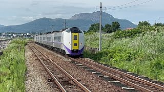 ［JR北海道室蘭本線］普通列車478Dと北斗11号北舟岡駅列車交換　　　　　　　＠JR北海道