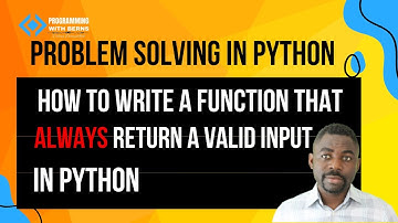 How to Get Valid User Input in Python - Function that always returns (gets) a valid input  from user