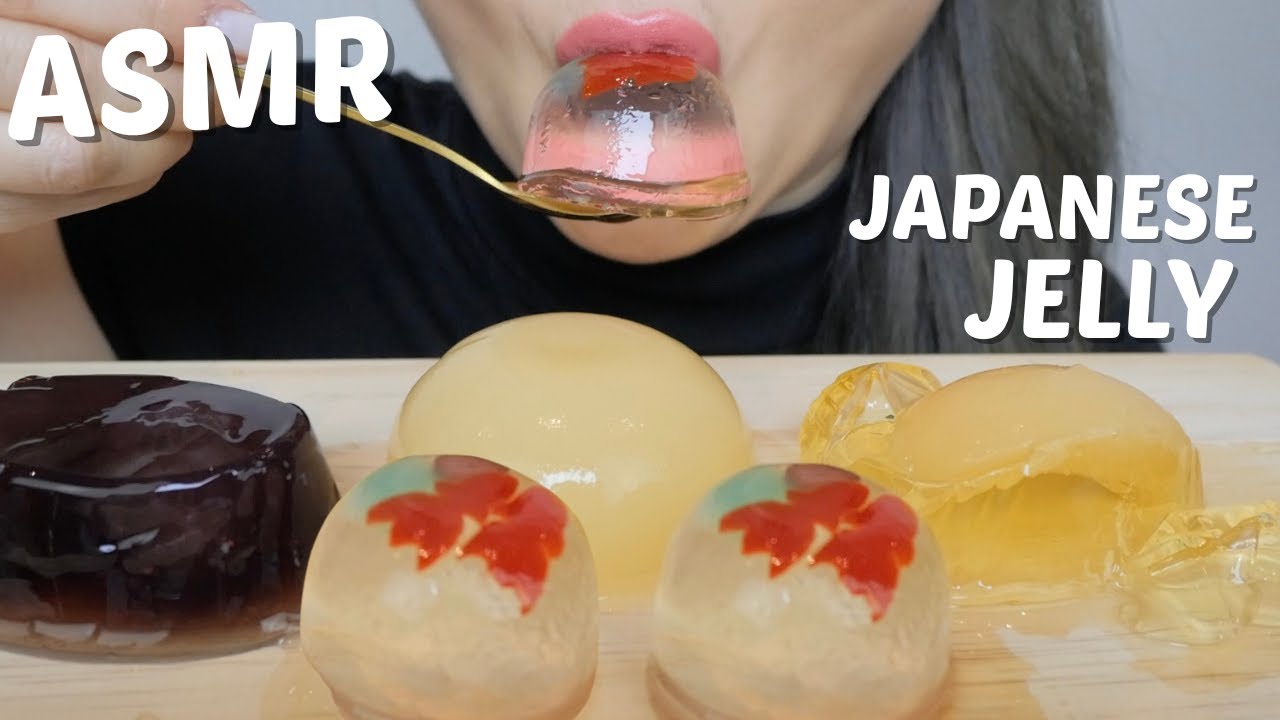 Premium Japanese Jellies *🍇🍑🎏 ASMR NO TALKING Eating Sounds