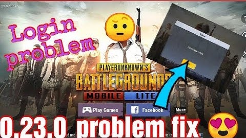 😇😇PUBG MOBILE LITE FACEBOOK LOGIN PROBLEM ll New update problem.. #loginproblem