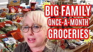 SUPER MEGA LARGE FAMILY ONCE-A-MONTH GROCERY SHOPPING HAUL | $1500 Groceries for a BIG FAMILY!