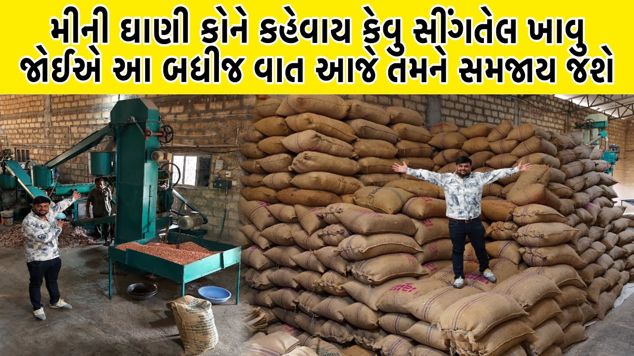 મીની ઘાણી નું તેલ એ પણ મગફળી ના સાફ કરેલા વિણાટ દાણાનું તેલ |  Mini Ghani Groundnut Oil