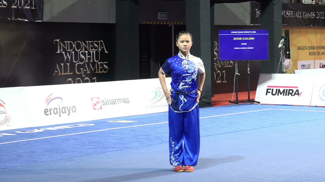 Indonesia Wushu All Games 2021 || Jessie Djalimin || Chang Quan Girls Group B Juara 1