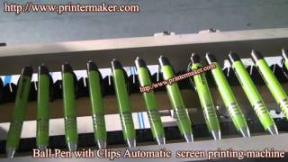 Famous Ball pen with clips automatic screen printing machine Net Worth