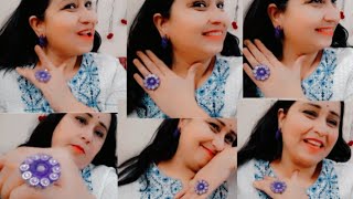 पुराने इयररिंग New look / Finger ring  matching making video #trending