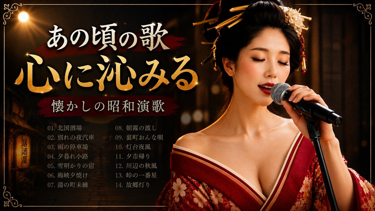 昭和演歌】あの頃の歌｜心に沁みる懐かしの昭和演歌｜北国酒場・別れの