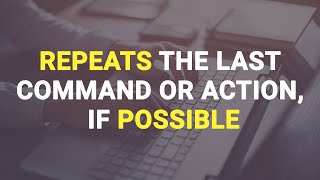 Repeats the last command or action, if possible shortcut key in MS Excel Wealth