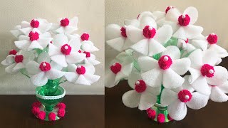 Beautiful Flower Bouquet (Guldasta) from Waste Plastic  Bottles and Foam sheet | Som's Happy Craft