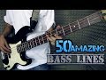 50 AMAZING BASS LINES // 50 RIFFS DE BAJO DE TODA LA HISTORIA DEL ROCK !