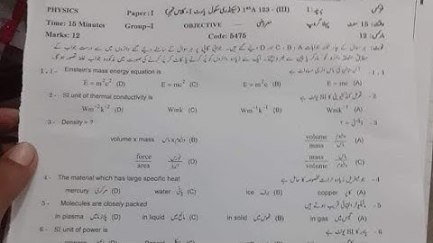 9th Class Physics Paper Gujranwala Board Group 1 2023 | Today physics Paper GRW Board Solved 2023