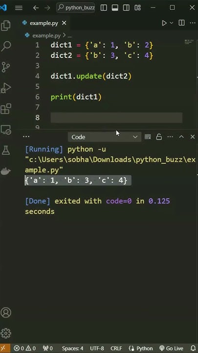 3 ways to merge two dictionaries #python #learn #pythonlearning # ...