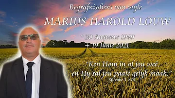 Begrafnisdiens van wyle Harold Louw