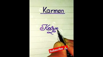 Karman #name #handwriting #calligrahy #cursive #shorts
