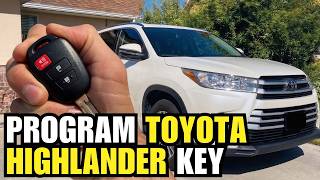 Easy: How to Program Toyota Highlander Programming (2014 to 2019)