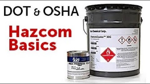USDOT and OSHA HazCom Basics