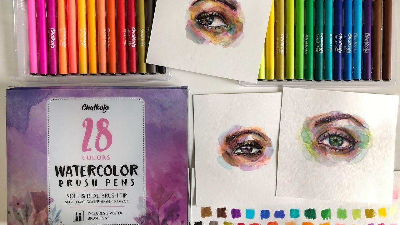 How to Draw a Portrait Using Watercolor Brush Pens - Chalkola