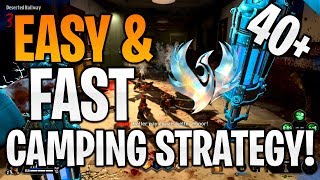 EASY 40+! COD Black Ops 4 ZOMBIES - CLASSIFIED Elevator Camp Strategy! Fast XP