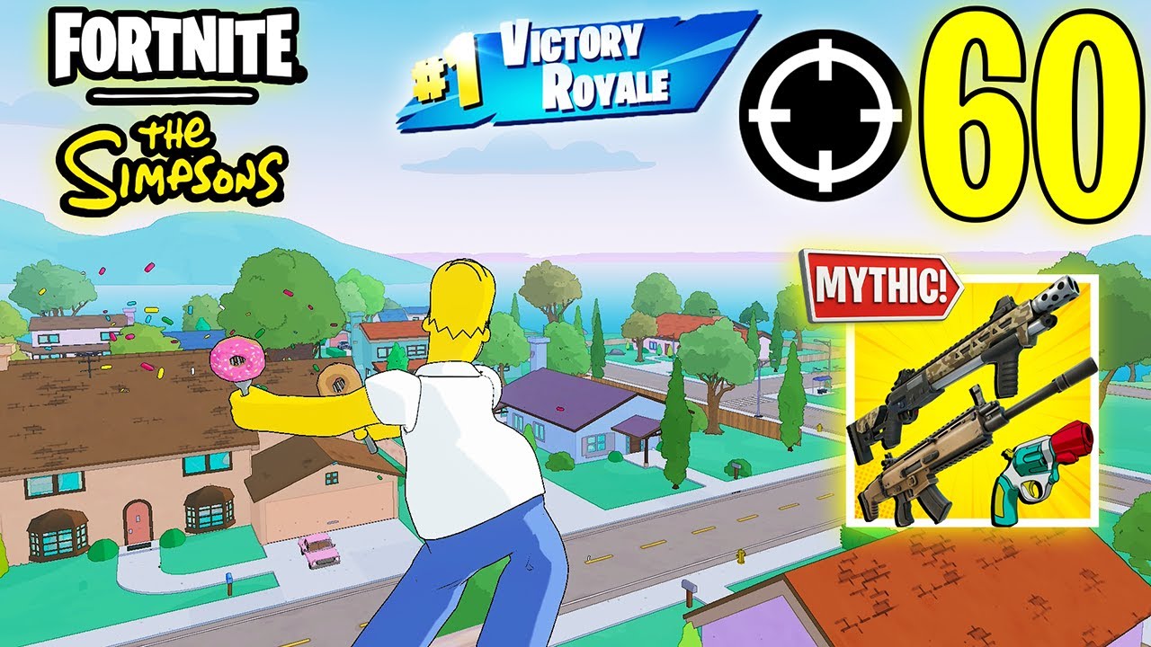 60 Elimination Solo Vs Squad Gameplay Wins (NEW! Fortnite Simpsons PS4 Controller)