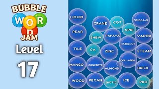 Bubble word jam level 17 walkthrough solution 
