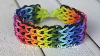 How to make a multicolor rainbow Loom, Triple Single bracelet. This bracelet is my best seller.