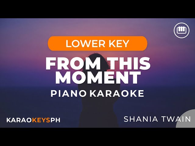 From This Moment - Shania Twain (Lower Key - Piano Karaoke) class=