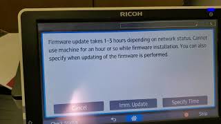 Ricoh firmware update using Application Site. screenshot 3