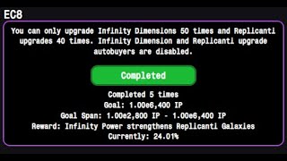 Antimatter Dimensions  - TS181 & EC8 x5 Complete + I overgrinded...