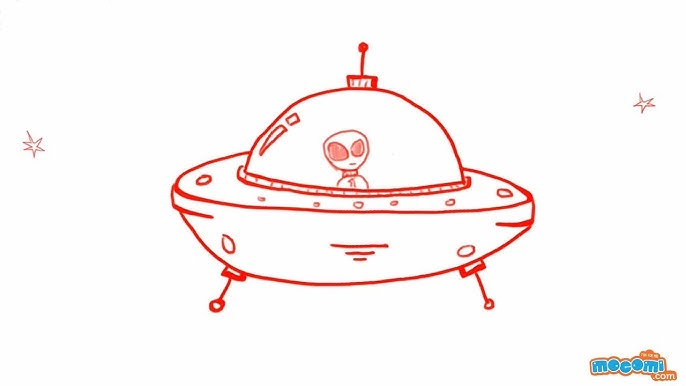 How to Draw an Alien Spaceship (Very Easy) 