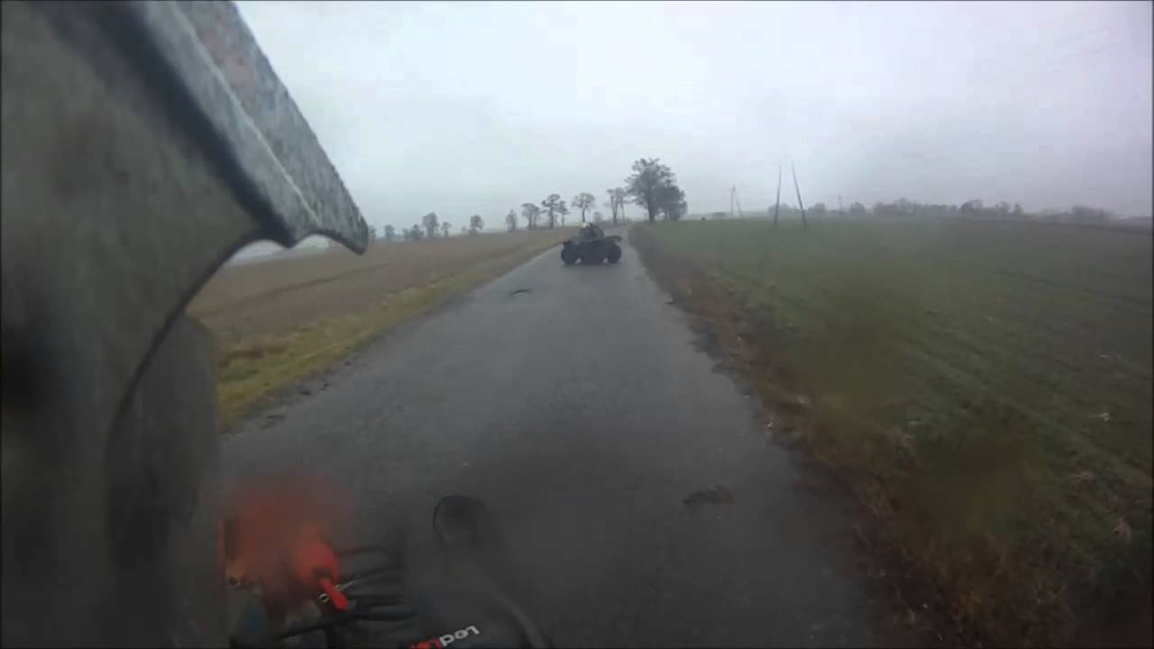 Ślizgawka ATV Ponzań 19 01 2014, ICE on the road in Greatpoland.