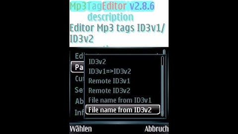 MP3 Tag Editor Overview N95