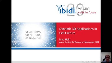 ACoM2021 Dr Irina Hein, Ibidi, Germany: Dynamic 3D Applications in Cell Culture