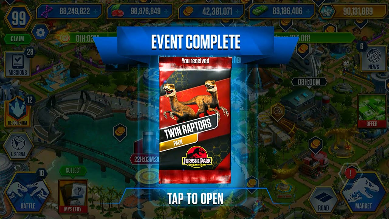 RAPTORS ON THE PROWL! TWIN RAPTORS PACK | JURASSIC WORLD THE GAME - YouTube