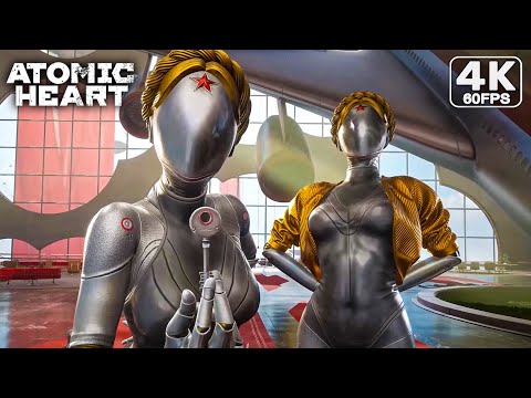 Видео: ATOMIC HEART Все Сцены с Горячими Близняшками [4K] ● Роботы женщины ● Атомное Сердце
