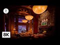 🔥 Winter Cabin Ambience - Crackling Fire w/ Blizzard Winds &amp; Waves for Insomnia, Sleep, Relaxing