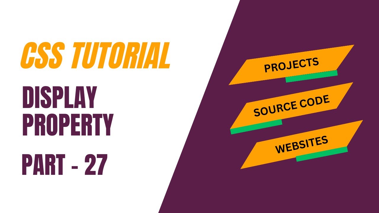 display property | css tutorial | hindi part - 27 - YouTube