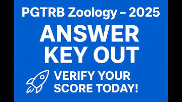 🧬 PGTRB Zoology – 2025- PART - II -Questions - 68-90🚀 Answer Key Out | Verify Your Score Today!