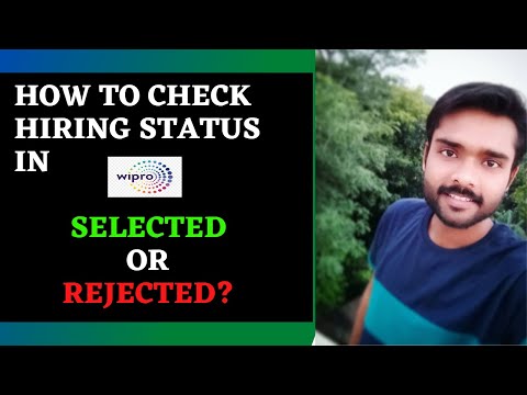 how to check hiring status in wipro | wipro Q & A