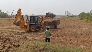 Khet Mein Se Mitti Loading Karte Hua JCB Se | JCB  Levelling Plot | Baukhaha Construction