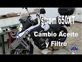 Suzuki Vstrom 650 XT 2019 Cambio de Aceite y Filtro
