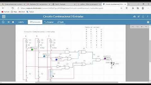 Circuito Combinacional 3 Entradas | Simulado en Multisim on line.
