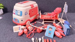 Unboxing video 12 Minutes Cute Pink Ambulance Toy, Doctor Set Toy Collection ASMR