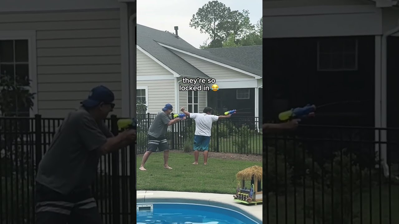 Neighbor Water Gun Fight