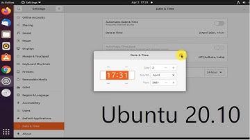 How to Change date, time, timezone on Ubuntu 20.10