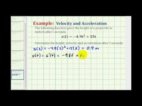 Ex:  Determine The Velocity Function And Acceleration Function From The Position Function