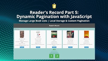 Display Books with Pagination & Images from Local Storage | Reader