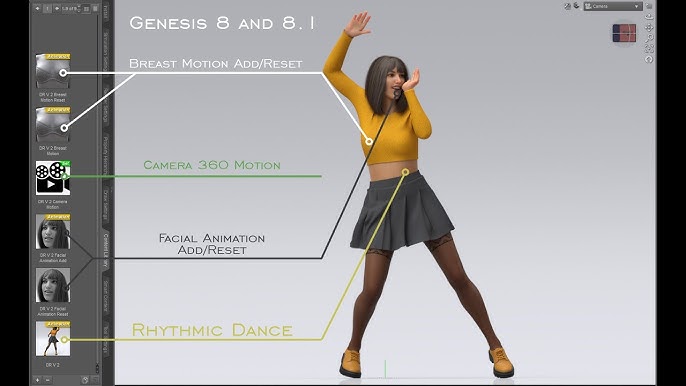 Daz Studio 3D Walk Normal - Animation Kit for Genesis 8 and 8.1 Females Model